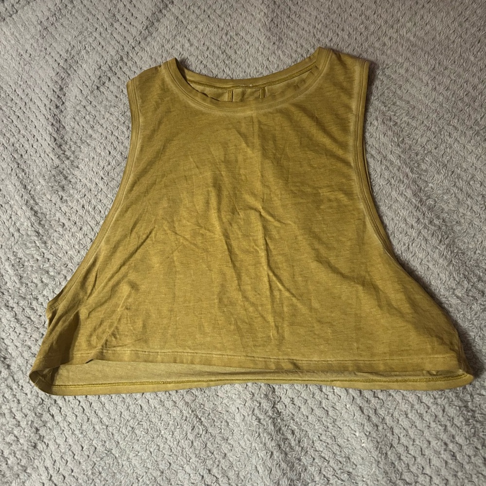 lululemon athletica Golden Sleeveless Crop Top